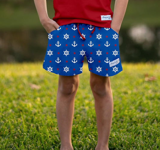 Boys Shorts - Anchors Away