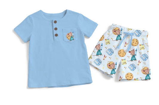 Boys 2 Piece Set - If You Send a Mouse to School