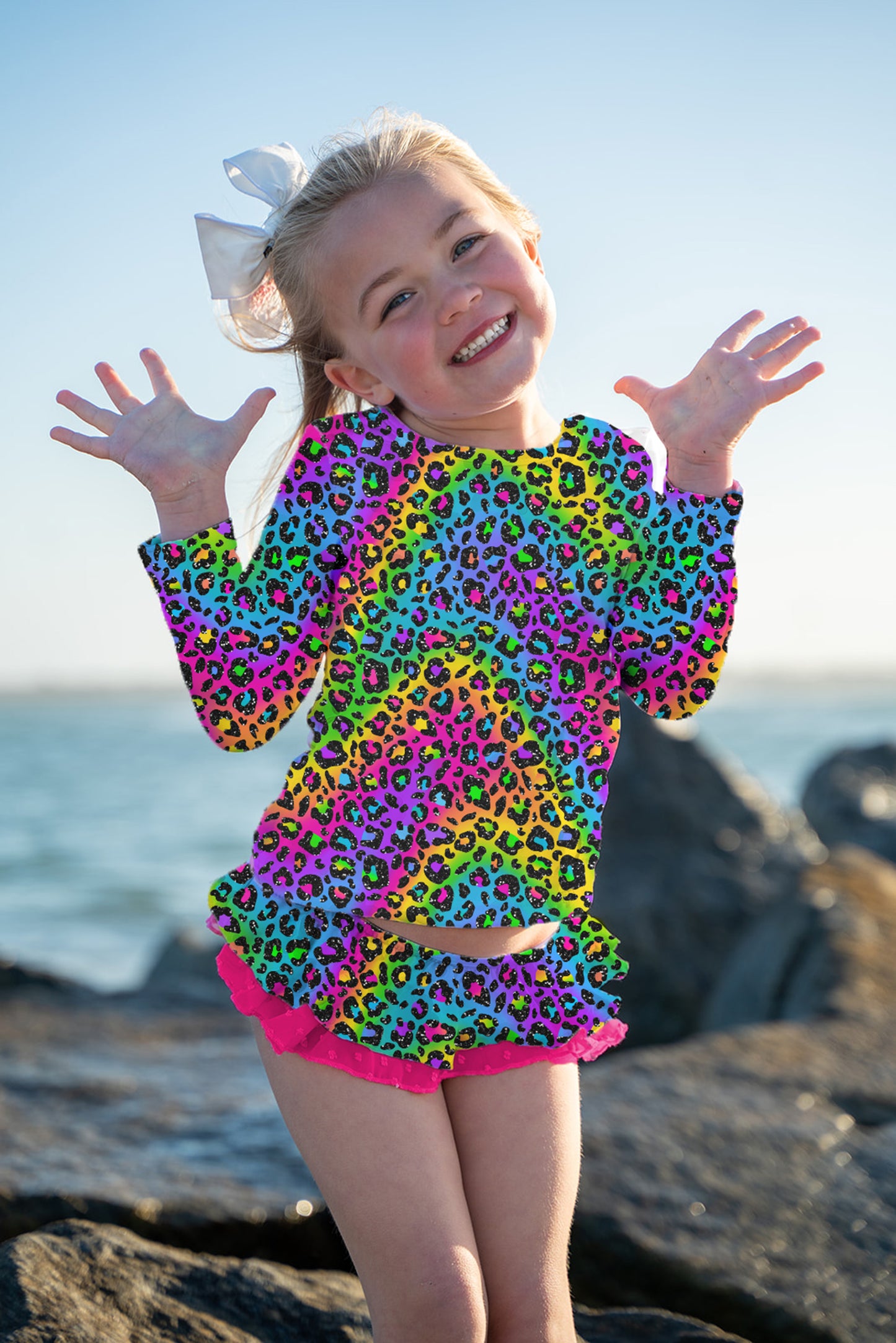 Girls Rashguard - Color Me Wild