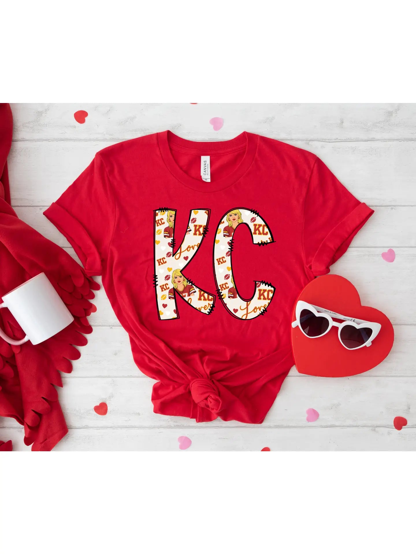 Girls Graphic Tee - KC Lover Red (Preorder)