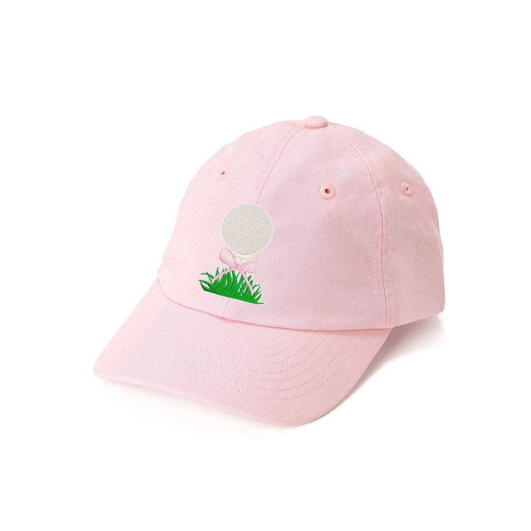 Golf Tee Bow Patch Baseball Hat - Kids Hair Accessories