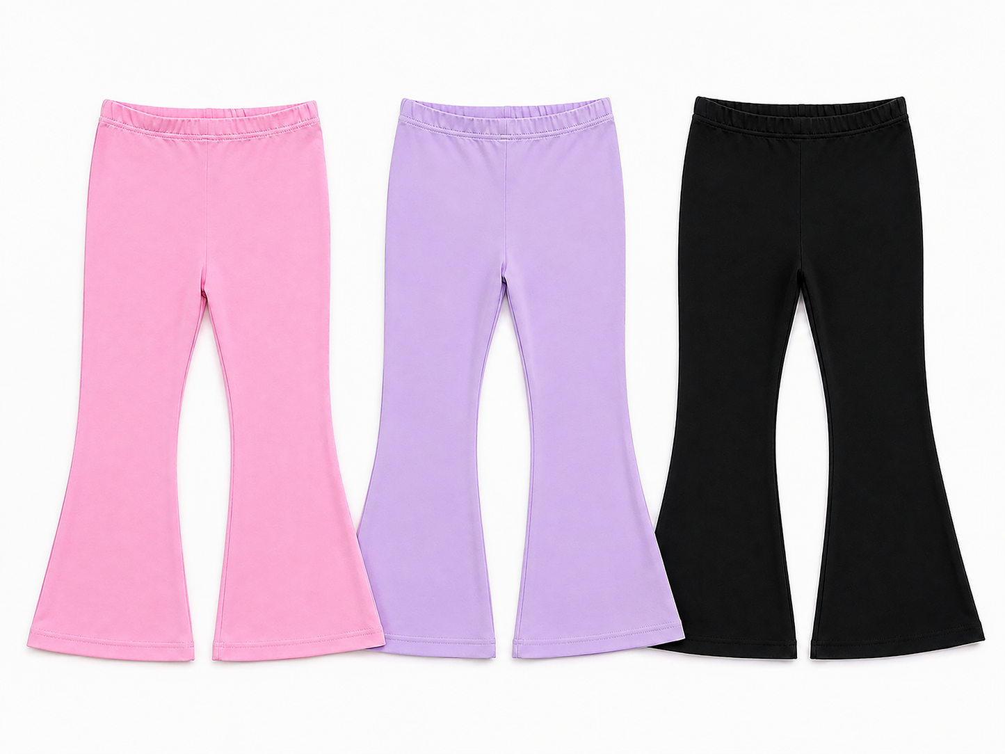 Girls Solid Flare Leggings