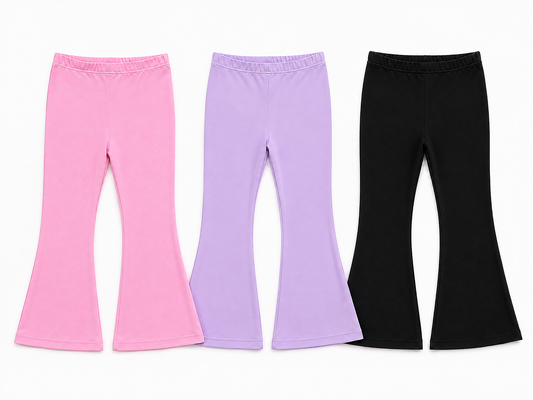 Girls Solid Flare Leggings