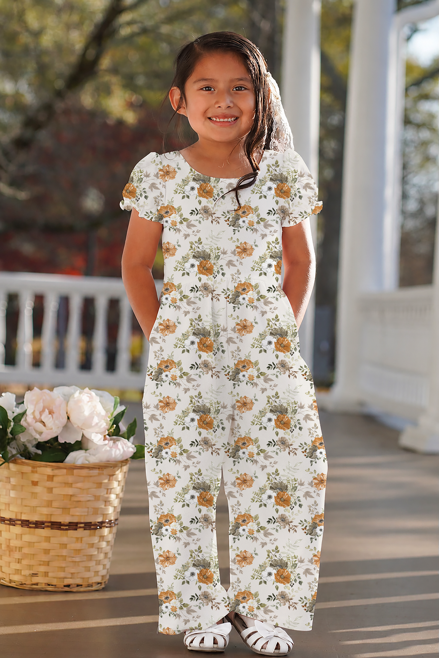 Caroline Leggy Romper - Autumn Blossom