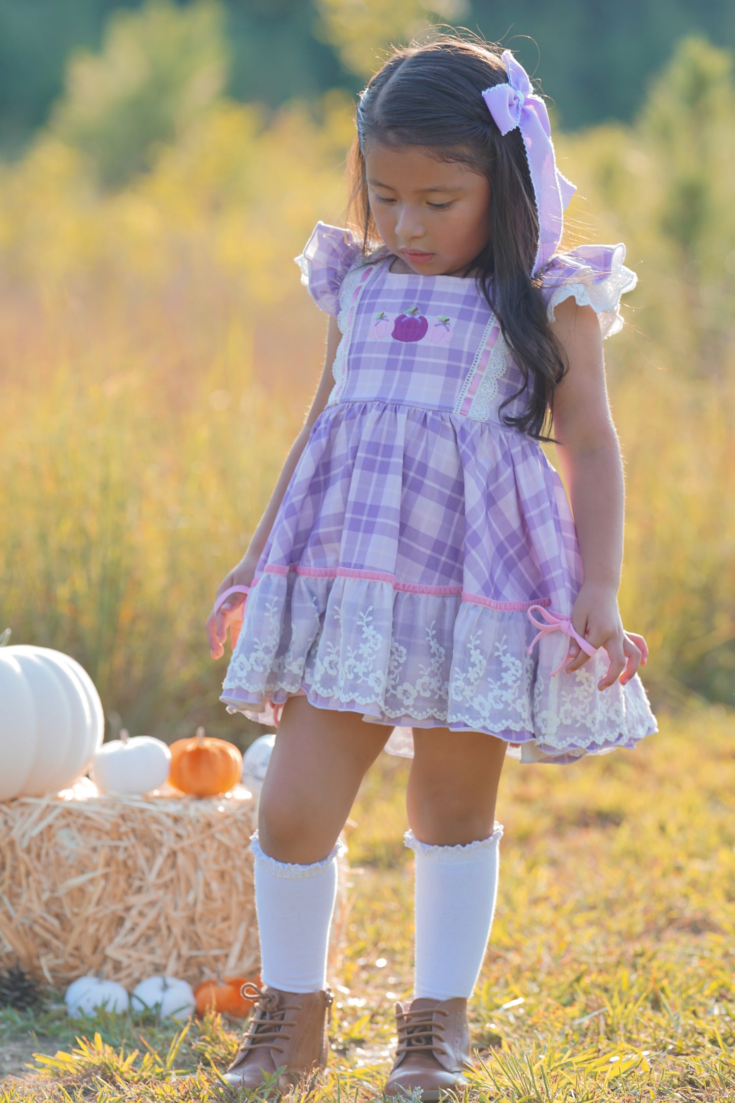 Grace Tunic Set - Pretty Plaid Pumpkins - Presale