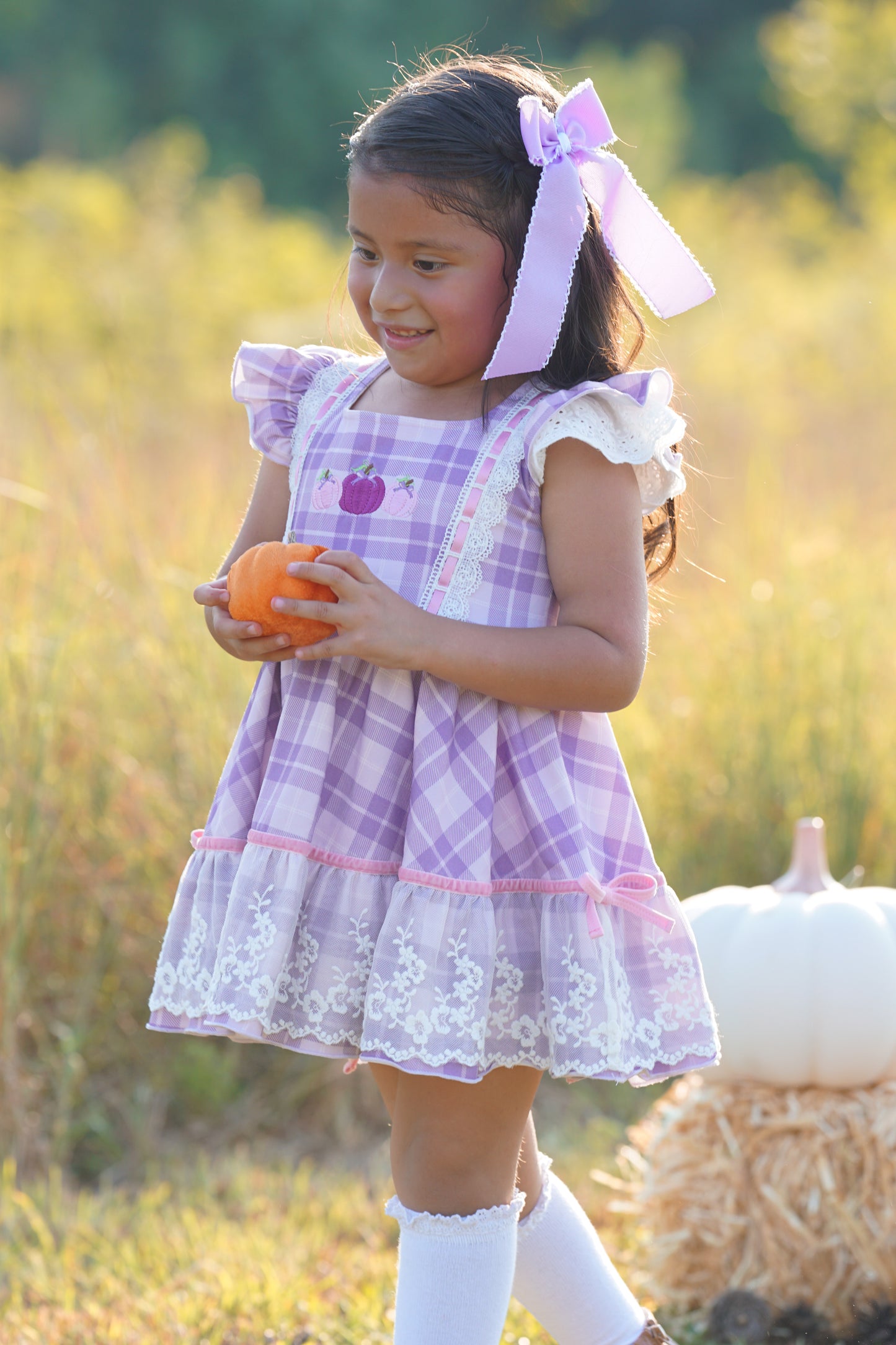 Grace Tunic Set - Pretty Plaid Pumpkins - Presale