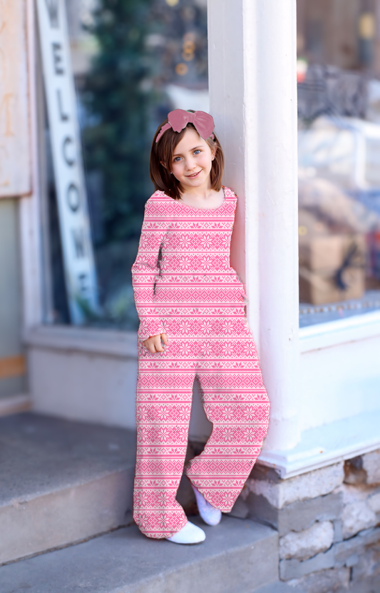Caroline Leggy Romper - Peppermint Pink