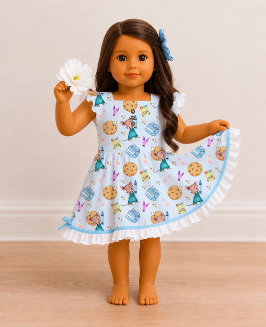 DOLL DRESS - If You Send a Mouse to School