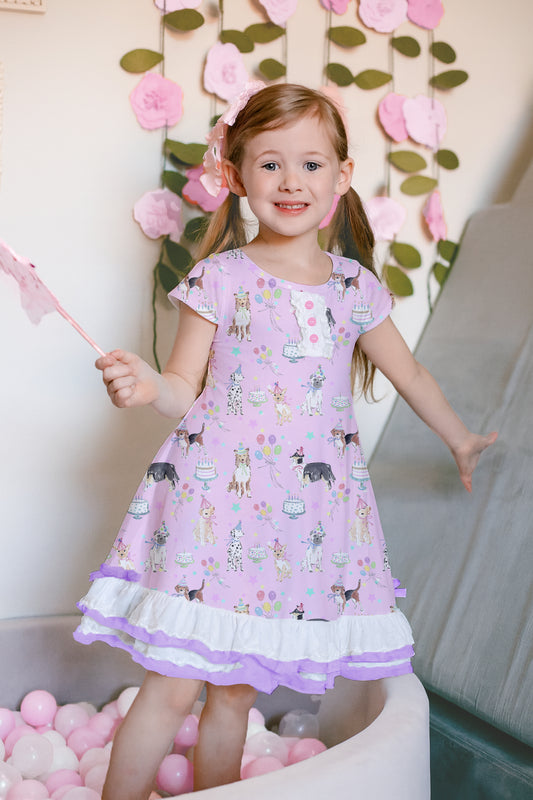 Daydream Lounge Gown Set - Party Pups Remix