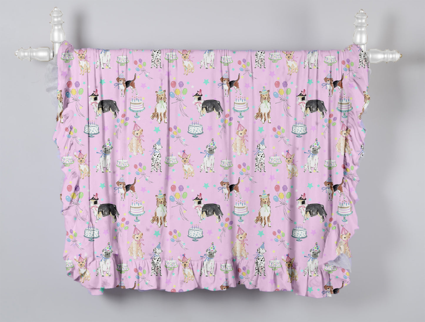 Dreamy Ruffle Blanket - Party Pups Remix