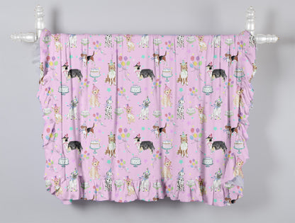 Dreamy Ruffle Blanket - Party Pups Remix