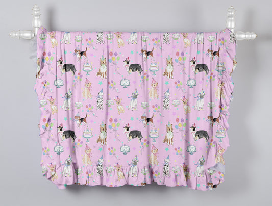 Dreamy Ruffle Blanket - Party Pups Remix