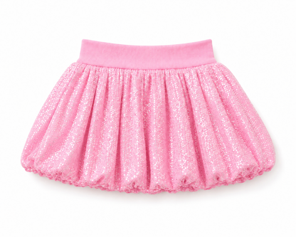 Girls Sequin Bubble Skort - Pretty in Pink