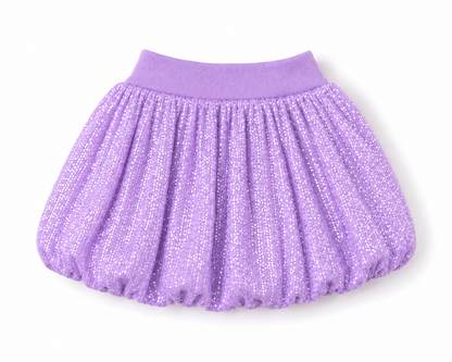 Girls Sequin Bubble Skort - Pretty in Purple