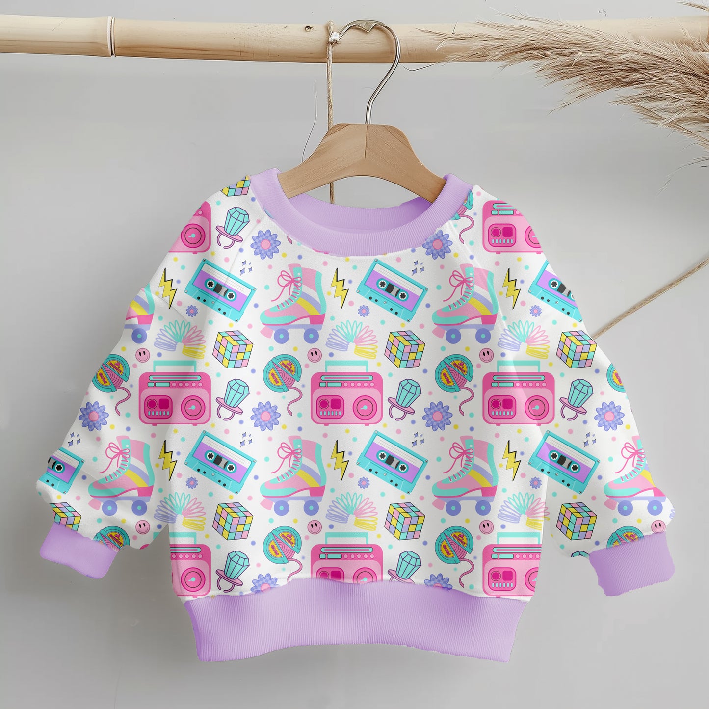 Girls Cozy Bamboo Sweatshirt - Bubble Gum Beats