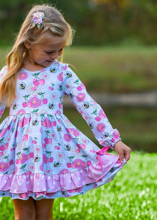 Elise Twirl Dress Set - Bee Mine