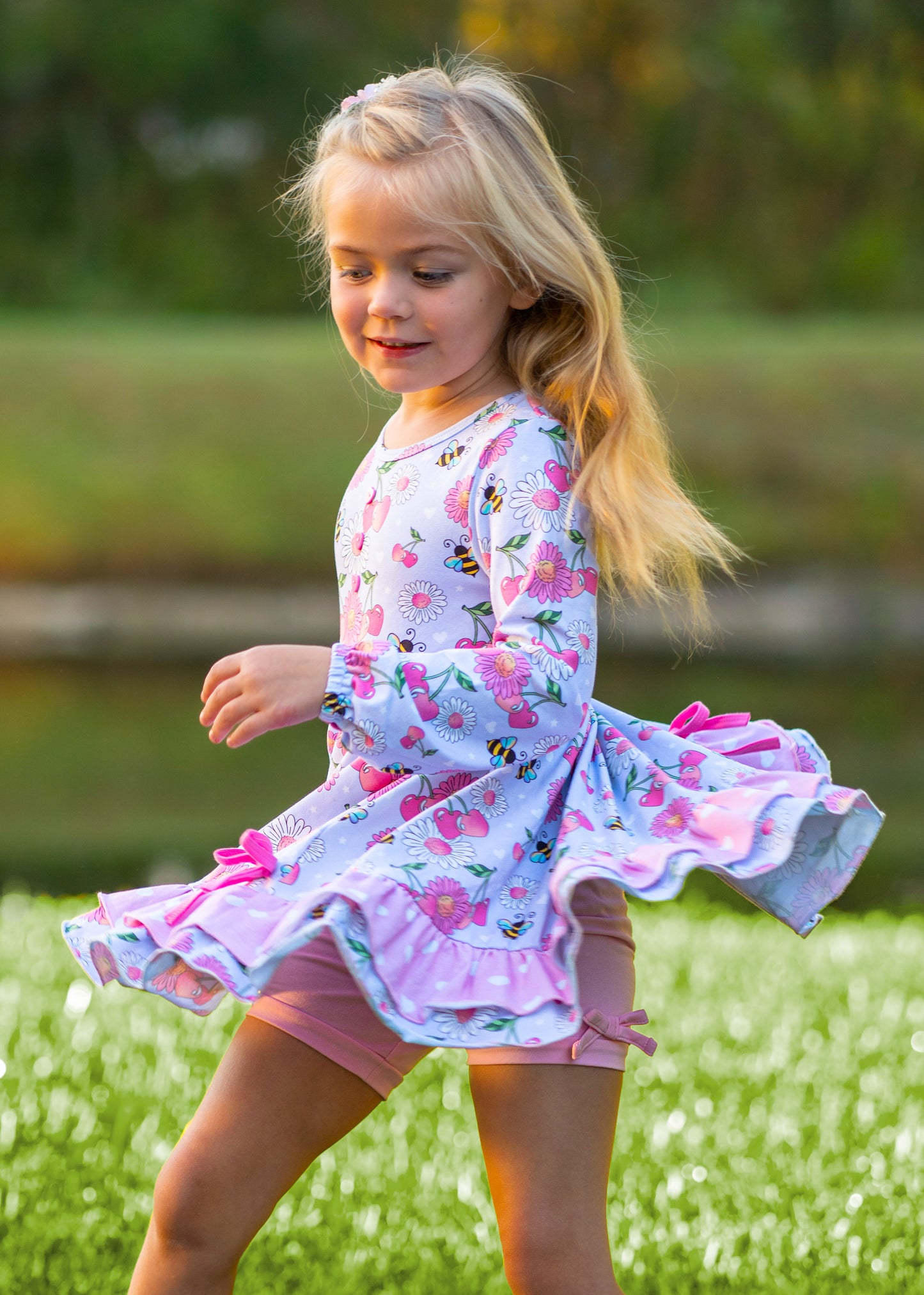 Elise Twirl Dress Set - Bee Mine