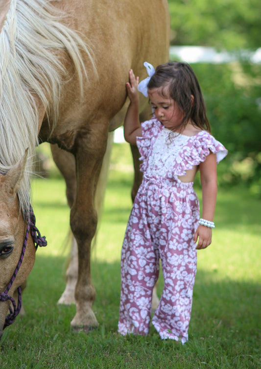 Plum Petals Ruffle Jumper