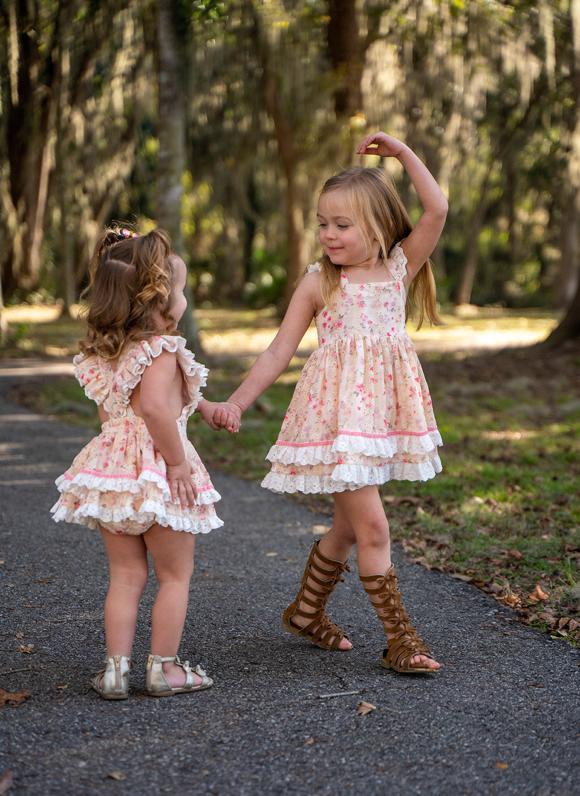 Vintage Spring Skirted Romper